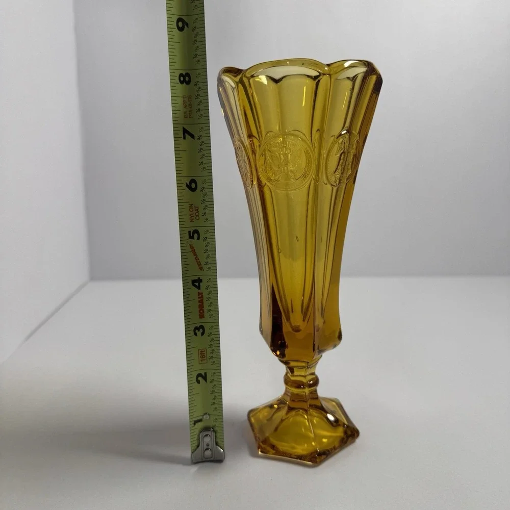 Vintage Fostoria Amber Coin Glass 8